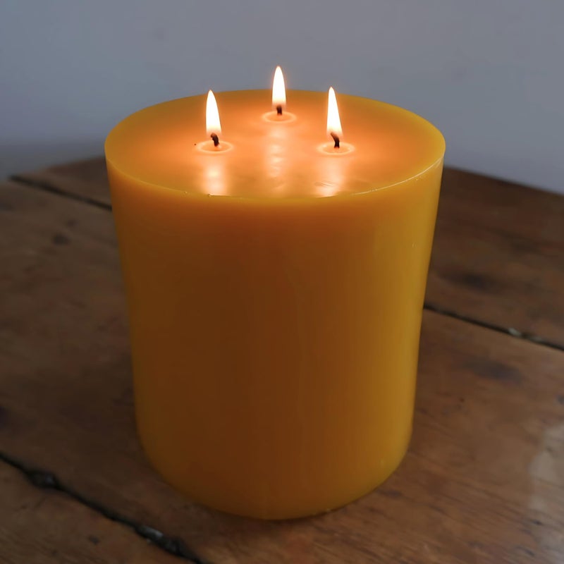 Candlestock 100% USA Beeswax Pillar Candle â€“ Handmade in Woodstock, NY â€“ Natural with 100% Cotton Wick â€“ Long-Burning & Dripless 6x6 (1 Candle) - Image 5